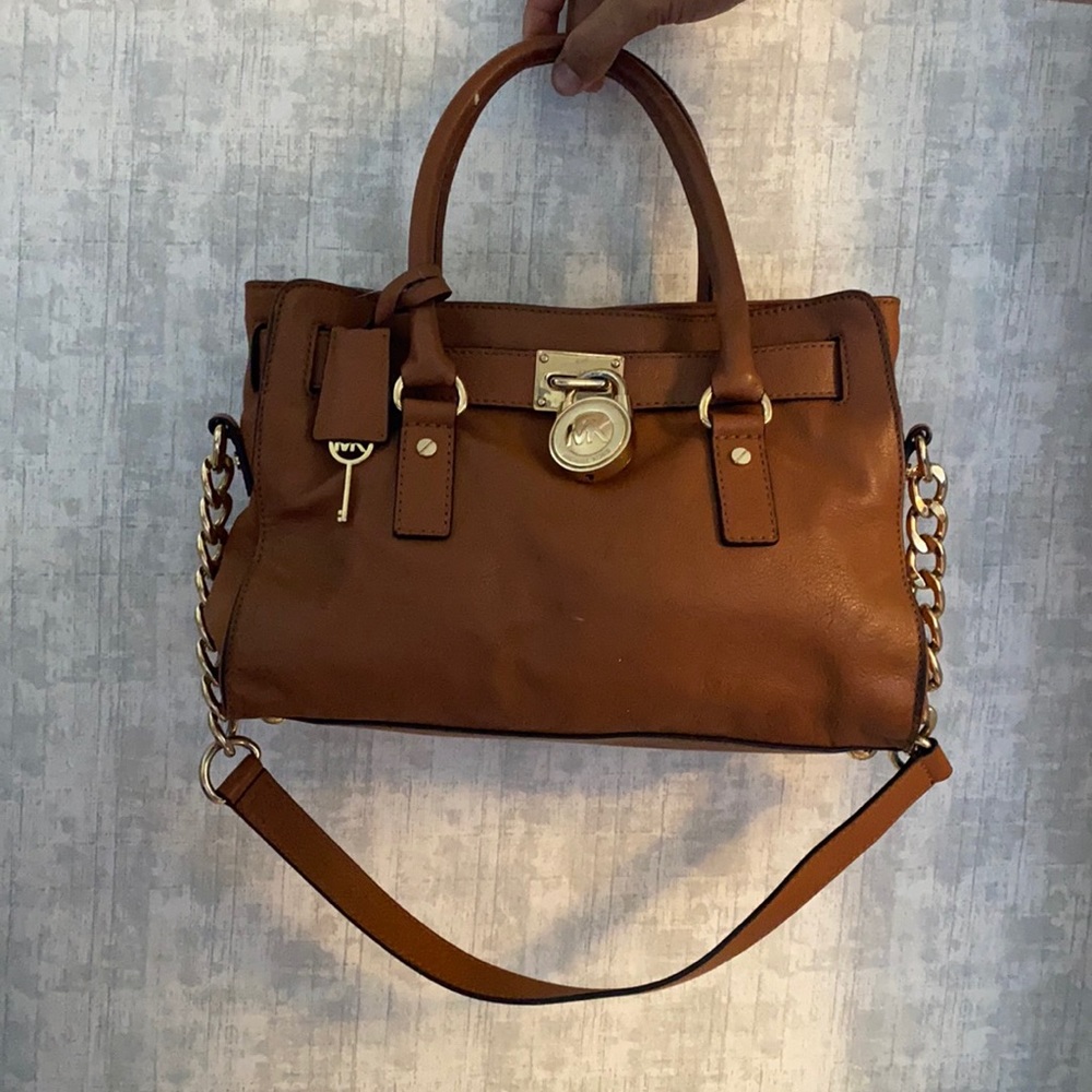 Used Brown Satchel Michael Kors Bag.